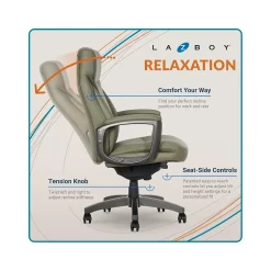 Best Arcadian Ergonomic Bonded Leather Swivel Executive Chair, Olive (60008-OLV) Office Chairs