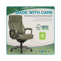 Best Arcadian Ergonomic Bonded Leather Swivel Executive Chair, Olive (60008-OLV) Office Chairs