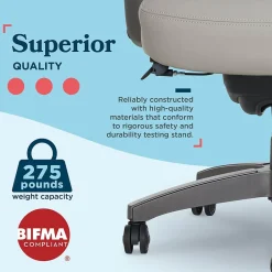 Outlet Arcadian Ergonomic Bonded Leather Swivel Executive Chair, Beige (60008-BGE) Office Chairs