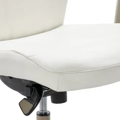 New Baylor Ergonomic Faux Leather Swivel Executive Chair, White (CHR10085A) Office Chairs