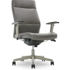 Best Baylor Ergonomic Faux Leather Swivel Executive Chair, Gray (CHR10085C) Office Chairs