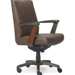 Outlet Bennett Ergonomic Faux Leather Swivel Executive Chair, Brown (CHR10082C) Office Chairs