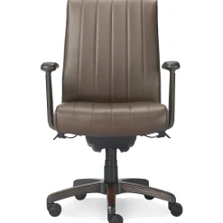 Outlet Bennett Ergonomic Faux Leather Swivel Executive Chair, Brown (CHR10082C) Office Chairs