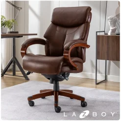 Online Bradley Bonded Leather Executive Chair, Roasted Chestnut (44762) Ergonomic Chairs