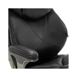 New Cantania Ergonomic Bonded Leather Swivel Executive Chair, Black (45776A) Office Chairs