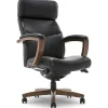 Best Greyson Ergonomic Bonded Leather Swivel Executive Chair, Black (CHR10086B) Office Chairs