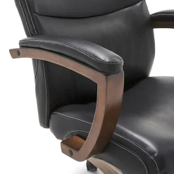 Best Greyson Ergonomic Bonded Leather Swivel Executive Chair, Black (CHR10086B) Office Chairs