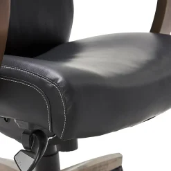 Best Greyson Ergonomic Bonded Leather Swivel Executive Chair, Black (CHR10086B) Office Chairs