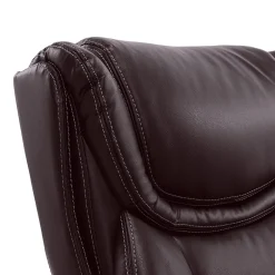 Sale Harnett Ergonomic Faux Leather Swivel Executive Chair, Coffee (46253B) Ergonomic Chairs