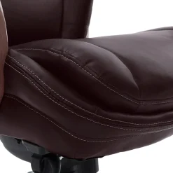 Sale Harnett Ergonomic Faux Leather Swivel Executive Chair, Coffee (46253B) Ergonomic Chairs
