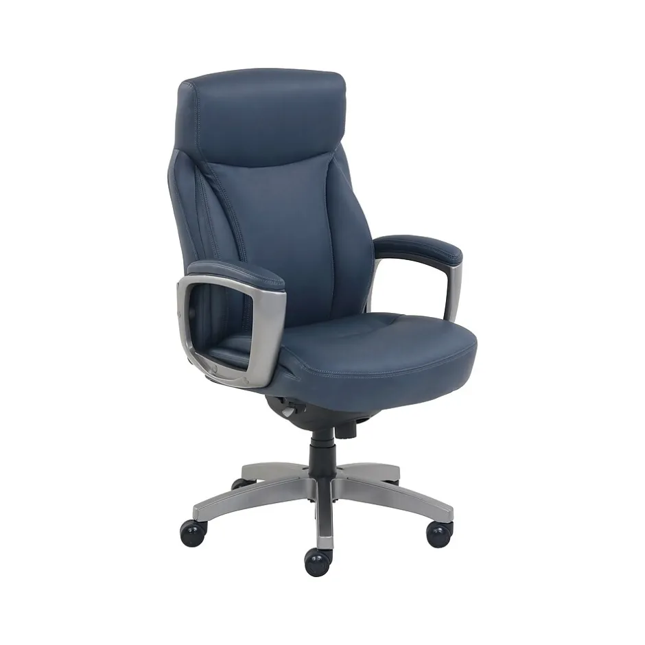Outlet Leather Swivel Executive Chair, Navy (51447XX) Office Chairs