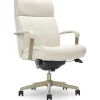 Sale Melrose Ergonomic bonded Leather Swivel Executive Chair, White (CHR10084B) Office Chairs