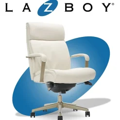 Sale Melrose Ergonomic bonded Leather Swivel Executive Chair, White (CHR10084B) Office Chairs