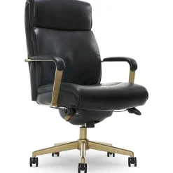 Outlet Melrose Ergonomic Bonded Leather Swivel Executive Chair, Black (CHR10084A) Office Chairs