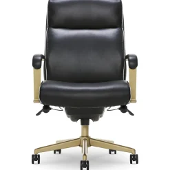 Outlet Melrose Ergonomic Bonded Leather Swivel Executive Chair, Black (CHR10084A) Office Chairs