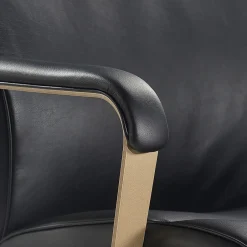 Outlet Melrose Ergonomic Bonded Leather Swivel Executive Chair, Black (CHR10084A) Office Chairs