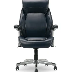 Discount Meyer Ergonomic Bonded Leather Swivel Executive Chair, (60082-NVY) Ergonomic Chairs