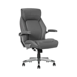Sale Meyer Ergonomic Bonded Leather Swivel Executive Chair, (60082-GRY) Ergonomic Chairs