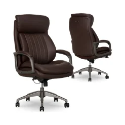Discount Nova Ergonomic Polyurethane Swivel Executive Chair, (52372-BRN) Ergonomic Chairs