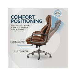 Hot Nova Ergonomic Polyurethane Swivel Executive Chair, (52372-CBRN) Office Chairs