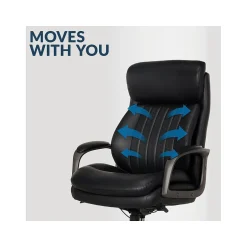 Online Nova Ergonomic Polyurethane Swivel Executive Chair, (52372-BLK) Ergonomic Chairs