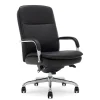 Online Opus Ergonomic Bonded Leather Swivel Executive Chair, Black and Chrome (CCHR10015D) Office Chairs