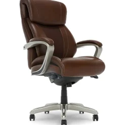 Outlet Salerno Ergonomic Bonded Leather Swivel Executive Chair, Brown (45778-BRN) Office Chairs