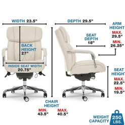 Sutherland Ergonomic Faux Leather Swivel Computer and Desk Chair, (CHR10048C) Office Chairs