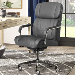 Outlet Sutherland Ergonomic Faux Leather Swivel Computer and Desk Chair, (CHR10048B) Ergonomic Chairs