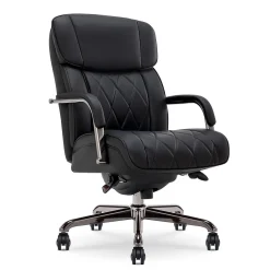 Clearance Symphony Ergonomic Bonded Leather Swivel Executive Chair, Black and Graphite (CCHR10013E) Office Chairs
