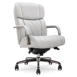 Outlet Symphony Ergonomic Bonded Leather Swivel Executive Chair, Gray and Graphite (CCHR10013B) Office Chairs
