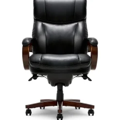 Outlet Trafford Ergonomic Bonded Leather Swivel Executive Chair, Black (45782A) Office Chairs
