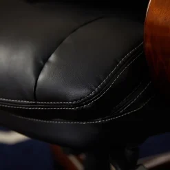 Outlet Trafford Ergonomic Bonded Leather Swivel Executive Chair, Black (45782A) Office Chairs