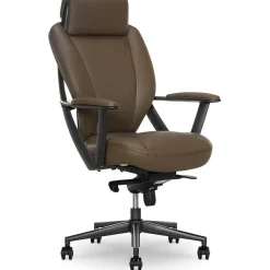 Clearance Vannes Ergonomic Faux Leather Swivel Executive Chair, Brown (60101-BRN) Office Chairs