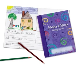 Learning Resources Make a Story Writing Hardcover Journal, 7" x 9", Purple, 10/Set (LER3469) Hot
