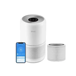 Air Purifiers<Levoit PlasmaPro 300S True HEPA Smart Air Purifier, 3-Speed, Wi-Fi Enabled, White (HEAPAPLVSUS0094)