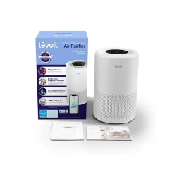 Air Purifiers<Levoit VeSync Core 200S True HEPA Smart Air Purifier, 3-Speed, Wi-Fi Enabled, White (HEAPAPLVSUS0078)