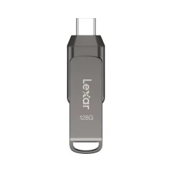 Lexar JumpDrive D400 Dual 128GB USB 3.1 Flash Drive, Titanium (LJDD400-128GBNU)* Usb Flash Drives