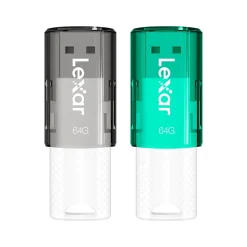 Lexar JumpDrive S60 64GB USB 2.0 Type A Flash Drive, Black/Teal (LJDS60-64GB2NNU)* Usb Flash Drives