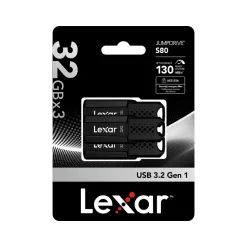 Lexar JumpDrive S80 32GB USB 3.2 Type-A Flash Drive, Black, 3/Pack (LJDS080032G-BNBNU3)* Usb Flash Drives