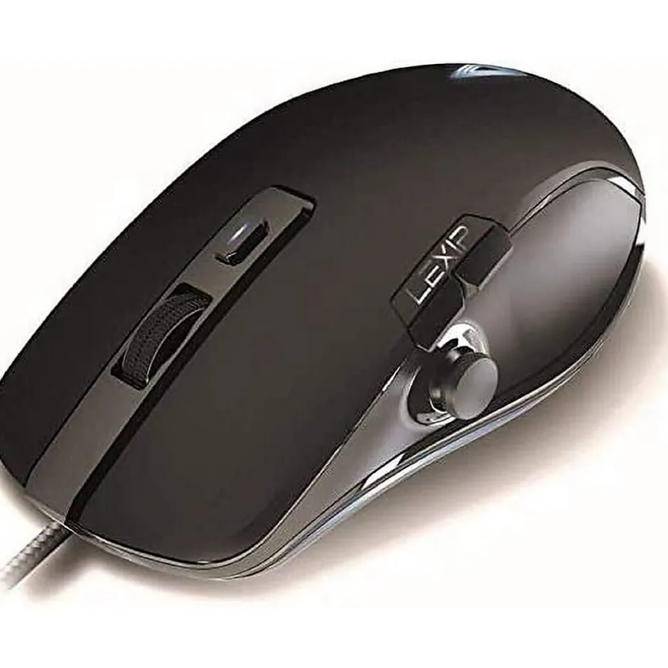 Lexip Alpha Ergonomic Optical Gaming Mouse, Black (JVAPCM00446)* Ergonomic Mice