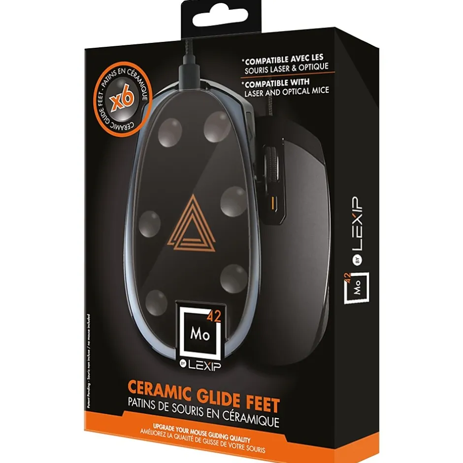 Lexip JVAPCM00434 Mouse Ceramic Glide Feet Mo42, Black* Gaming Accessories