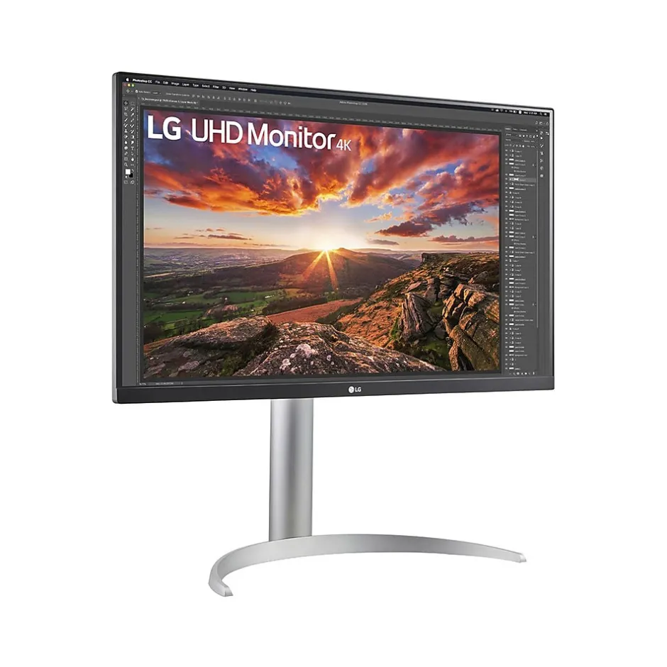 LG 27" 4K Ultra HD LED Monitor, Silver (27BP85UN-W)* Flat Monitors