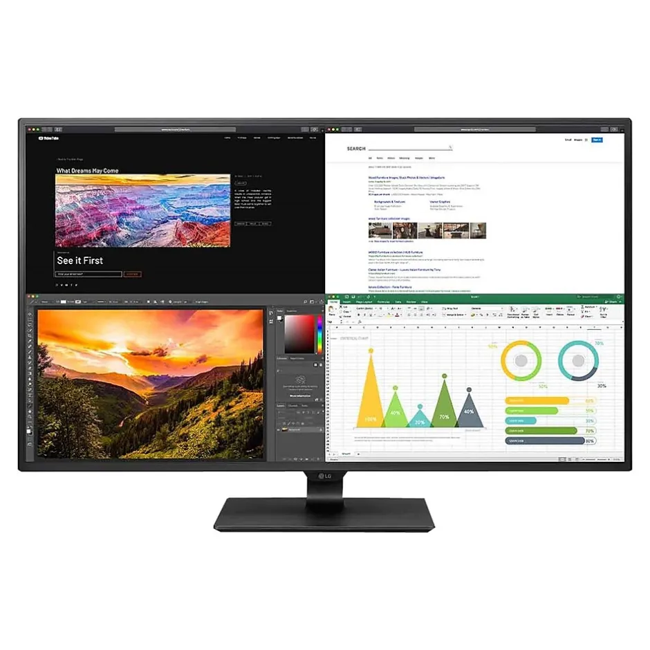 LG 43BN70U-B/EU 43" LED Monitor, Matte Black* Flat Monitors