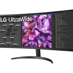 LG UltraWide 34" 100 Hz LCD Monitor, Black Texture (34BQ60QC-B)* Curved Monitors