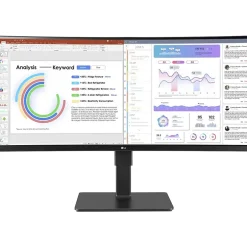 LG UltraWide 34" 100 Hz LCD Monitor, Black Texture (34BQ77QC-B)* Curved Monitors