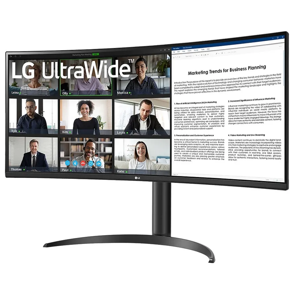 LG UltraWide 34" Curved 100 Hz LCD Monitor, Black (34BR55QC-B)* Curved Monitors