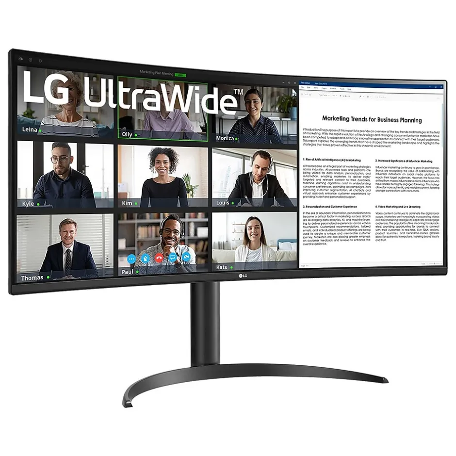 LG UltraWide 34" Curved 100 Hz LCD Monitor, Black (34BR55QC-B)* Curved Monitors