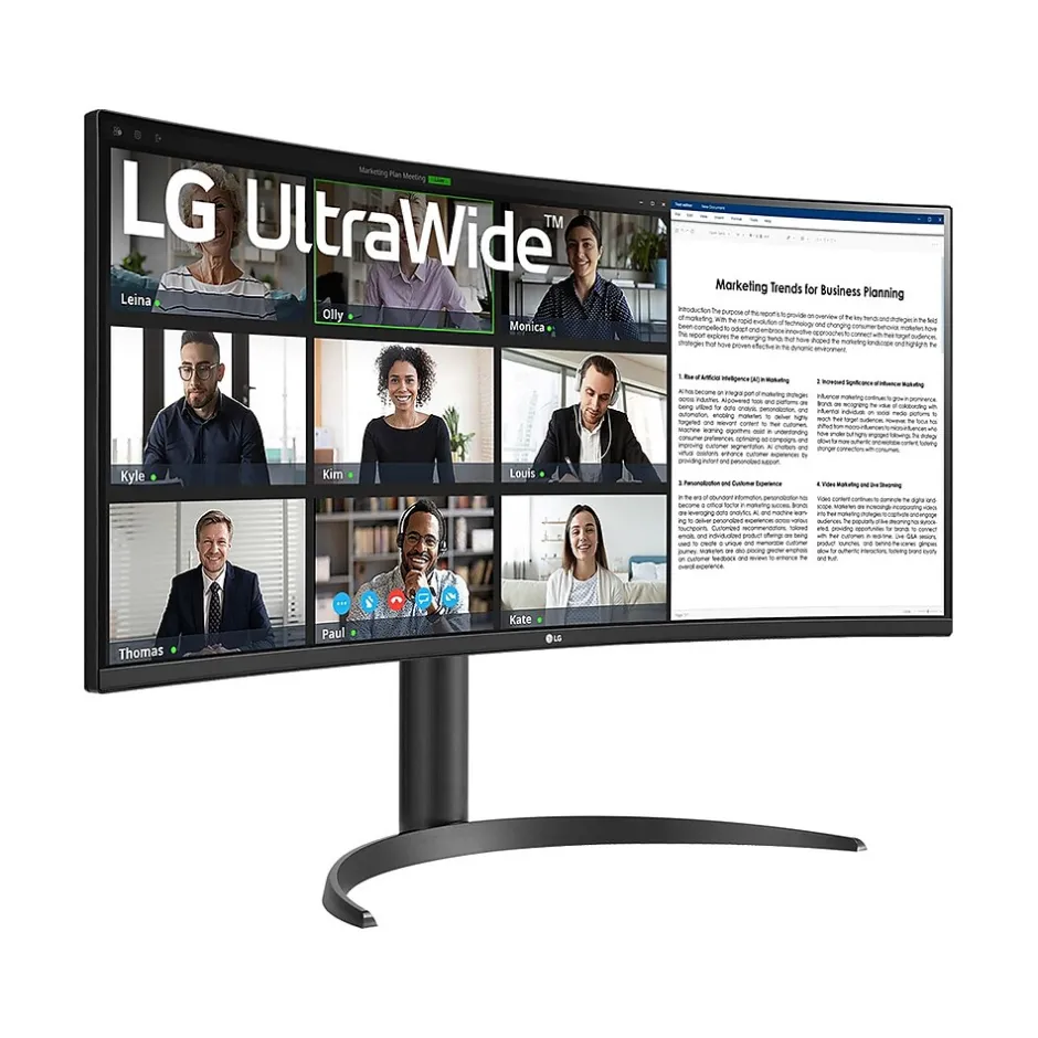 LG UltraWide 34" Curved 100 Hz LCD Monitor, Black (34BR55QC-B)* Curved Monitors