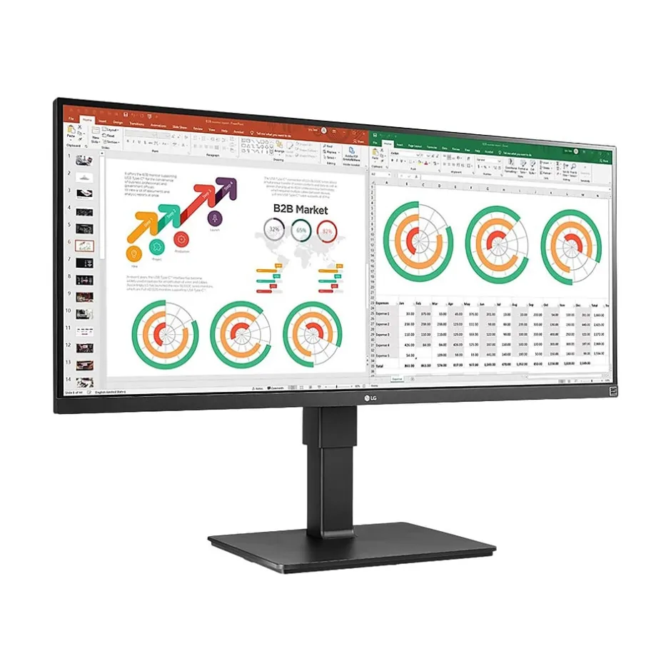 LG UltraWide WQHD Flat 34" IPS 60 Hz LED Monitor, Business Black (34BN770-B)* Flat Monitors